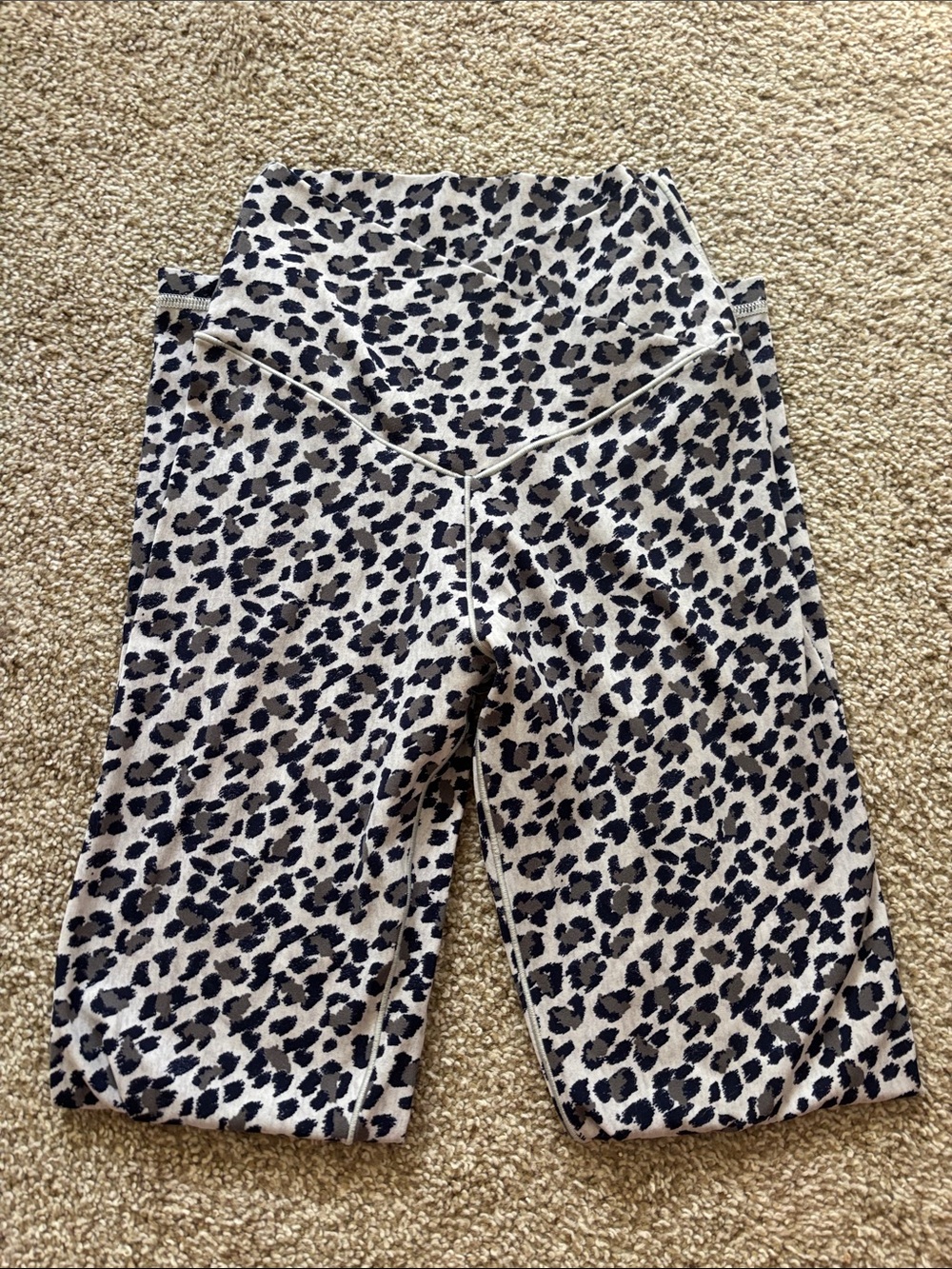 aerie Black & Cream Leopard Print High-Waist Leggings